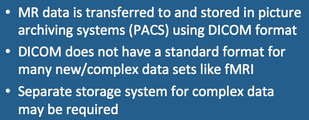 MR data archiving