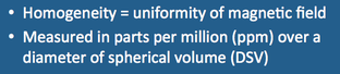 MRI magnetic field homogeneity, DSV