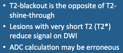 T2 blackout diffusion MRI